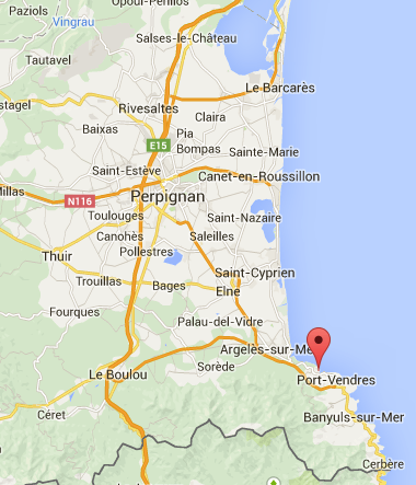 Situation géographique de la ville de Collioure